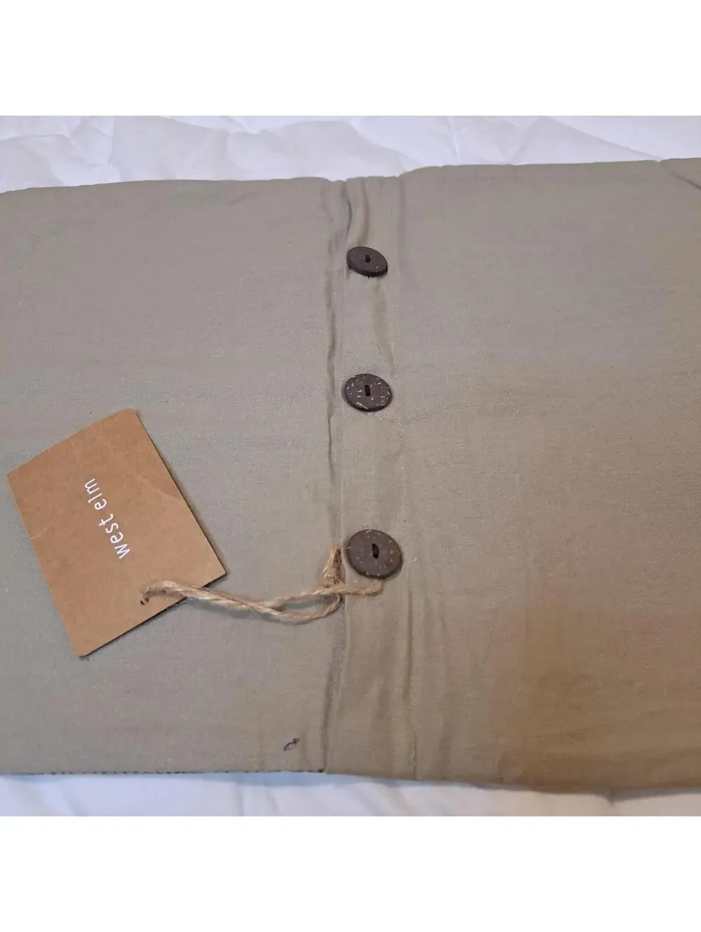 West Elm Tan And Gold Tone Pillow Case Lot Of 2 12×20 Rustic Chic Boho Decor